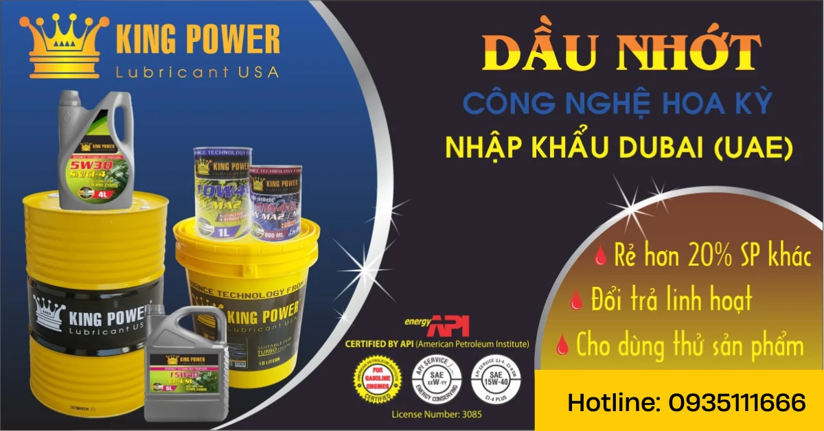 Daunhotnhapkhauvn.com- Chuyên Đại Lý Sỉ, Lẻ Dầu Nhớt King Power